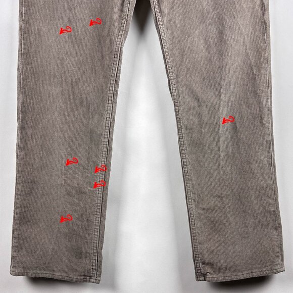 Calvin Klein Jeans Gray Corduroy Cotton Elastane Size 34 - Picture 4 of 12